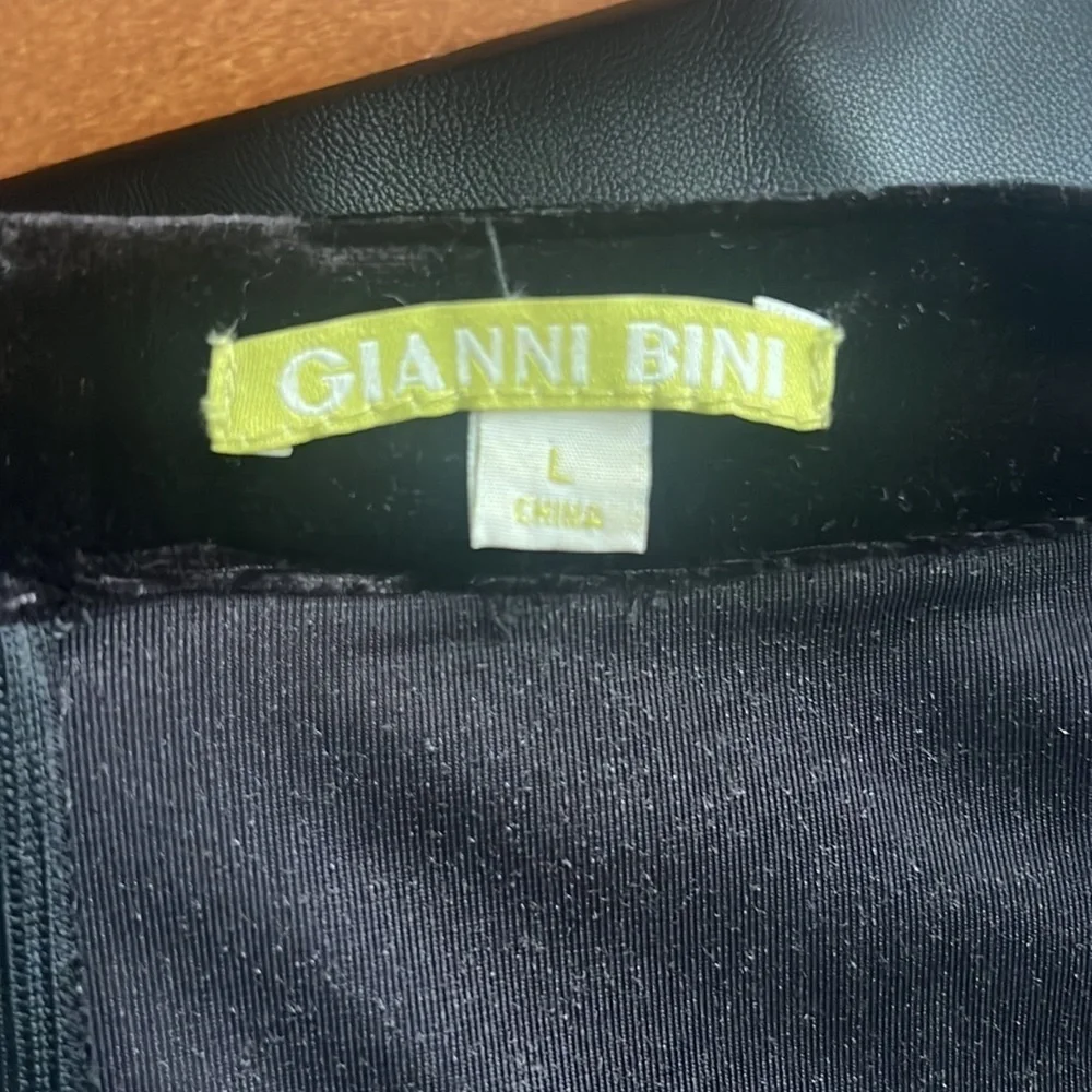 Gianni Bini Layla Skirt Midi Black Velvet Ruffle Hem Tiered Size Large - Picture 6 of 9